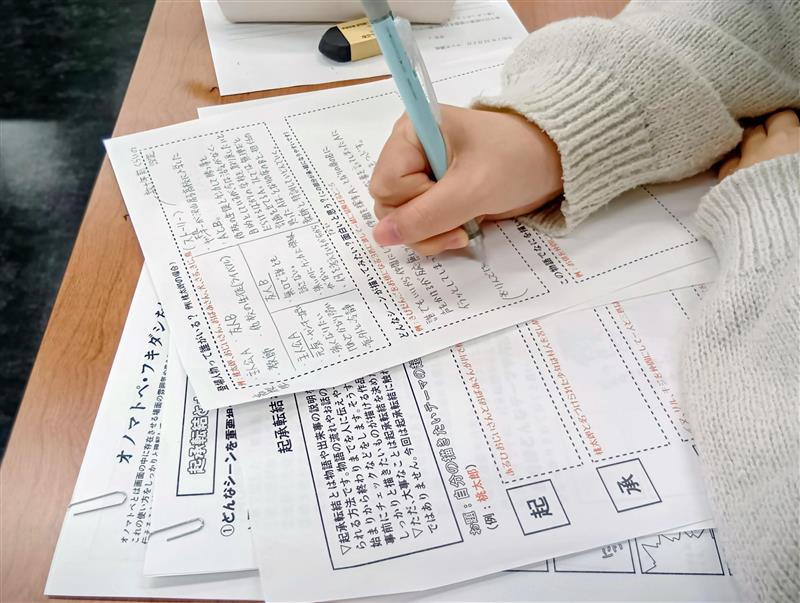 起承転結を考え、短時間でストーリーを形にしていきました